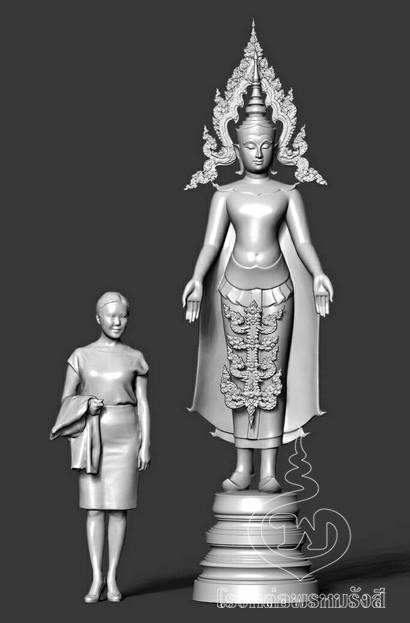 สมเด็จองค์ปฐมฯ ปางเปิดโลก(ลีลา) -โรงหล่อพรหมรังสี บริษัท พุทธ พรหมรังสี จำกัด รูปที่ 3