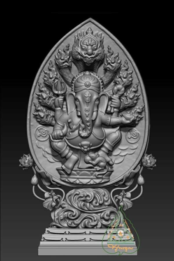 พระพิฆเนศ ปางนาคปรก รุ่นมีบุญ (มีฐาน) โดย โรงหล่อ ๕๔ พุทธคุณ บริษัท พุทธคุณ ประติมากรรม จำกัด รูปที่ 3