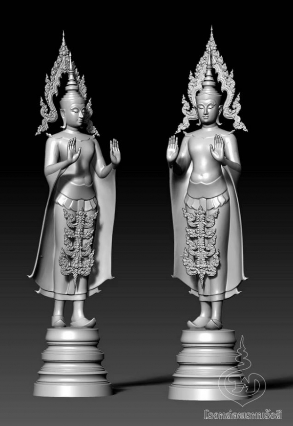 สมเด็จองค์ปฐมฯ ปางเปิดโลก(ลีลา) - โรงหล่อพรหมรังสี บริษัท พุทธ พรหมรังสี จำกัด รูปที่ 3