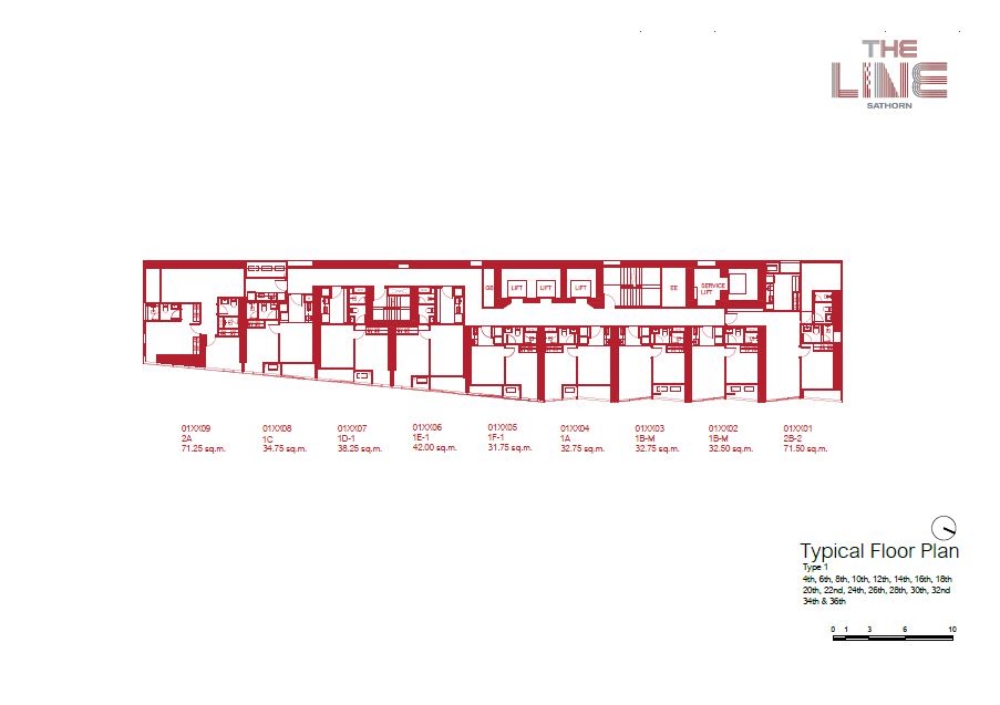 ขายดาวน์ The Line Sathorn คอนโด ตำแหน่งสวยวิวมหานคร ชั้น 23 ตำแหน่ง 04 (2304) ราคารวม 9.ล้านนิดๆ รูปที่ 1