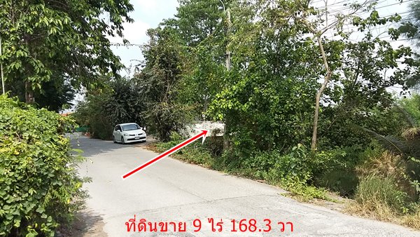 61532 ขายที่ ดินเปล่า 9 ไร่ 1 งาน  68.3 ตรว. หน้ากว้าง 180 x 84 เมตร ซ.วัดจันทองเอี่ยม บางบัวทอง รูปที่ 1