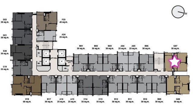 ขายดาวน์ Life Sukhumvit 62 ห้องมุม private zone 2 bed ราคาถูก รูปที่ 1