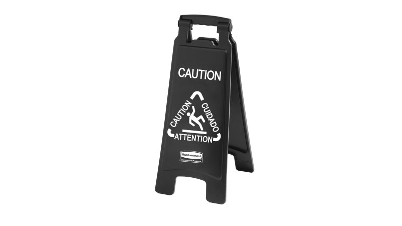 EXECUTIVE SERIES™ 26 IN MULTILINGUAL CAUTION SIGN, 2-SIDED, GRAY รูปที่ 1