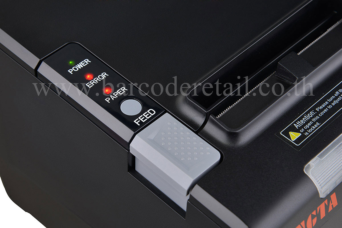 เครื่องพิมพ์ใบเสร็จรับความร้อนแบบ RP850 80mm ง่ายและสง่างามด้วยกระจกออปติคอลสูงและรูปลักษณ์ของแท่ง ชิ้นส่วนที่สำคัญภายในมีวัสดุโลหะ  สามารถใส่กระดาษได้ง่ายมีเครื่องตัดอัตโนมัติตัดชิ้นงาน /ตัดบางส่วน ความเร็วในการพิมพ์ 300mm s สูงเปลี่ยนวัสดุสิ้นเปลืองได้อย่างรวดเร็ว , ปรับปรุงประสิทธิภาพการทำงาน ด้วยเครื่องตัดอัตโนมัติกระดาษออกปลุก ขนาน, อนุกรม, USB Ethernet ตัวเลือกหลายอินเทอร์เฟซ สนับสนุนสองในหนึ่งหรือสามในหนึ่ง รูปที่ 5