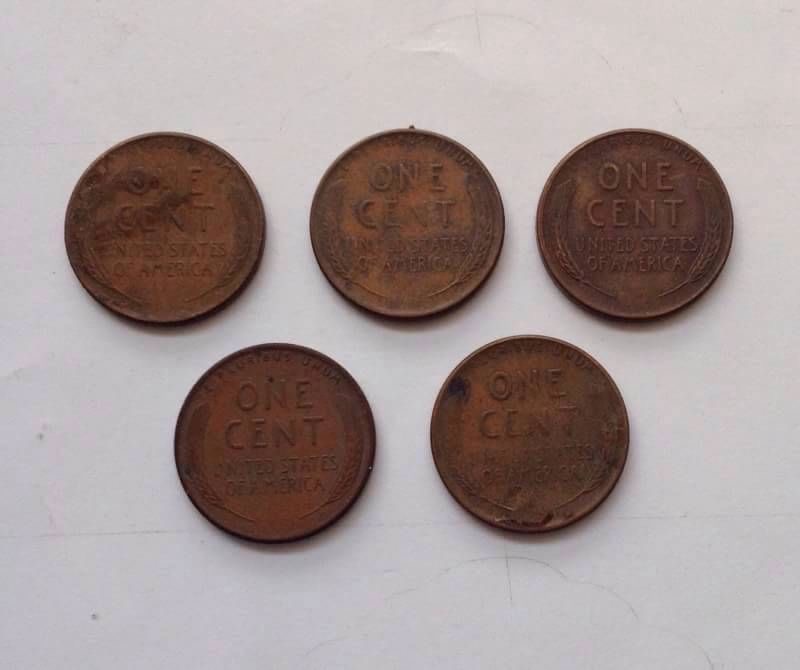 ขายเหรียญ U.S.A. ONE CENT ปี 1956, 1957 รุ่น Wheat Pennies Coin รูปที่ 3