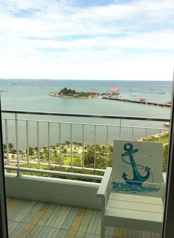 Condo for Rent, Ladda Condo View, Sriracha, Choburi, 16th floor, Sea view รูปที่ 1