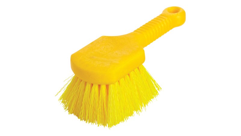 8 IN UTILITY BRUSH, PLASTIC HANDLE, SYNTHETIC FILL, YELLOW  รูปที่ 1