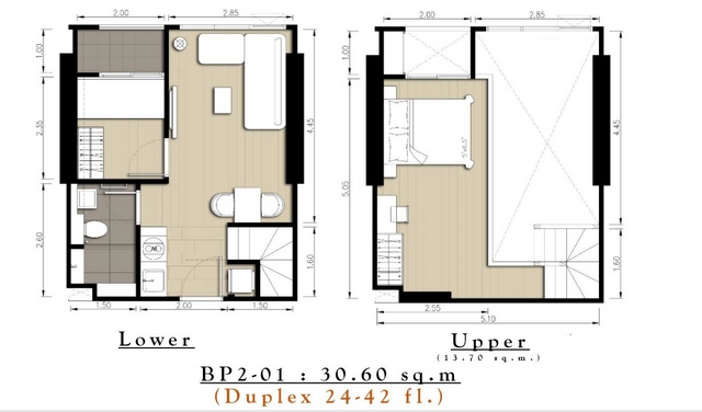 ขายดาวน์ คอนโด Knightsbridge Prime Sathorn ห้อง Duplex 44 ตร.ม. ชั้น 27 ห้องหัวมุม ราคา VVIP รูปที่ 1