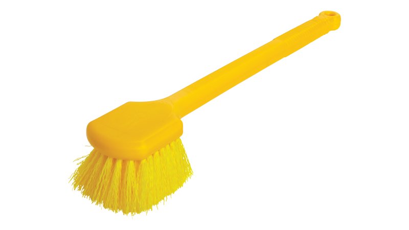 20 IN UTILITY BRUSH, PLASTIC HANDLE, SYNTHEIC FILL, YELLOW รูปที่ 1