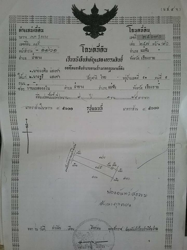 ขายที่ดินมี 2 แปลง รวมเนื้อที่ 9-1-05 ไร่  ต.ป่าซาง. อ.แม่จัน จ.เชียงราย ที่สวย เหมาะทำการเกษตร  รูปที่ 1