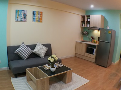 Open For rent Condo evergreen near Mega bangna size 44 sqm Redy to move in fully furnished  รูปที่ 1