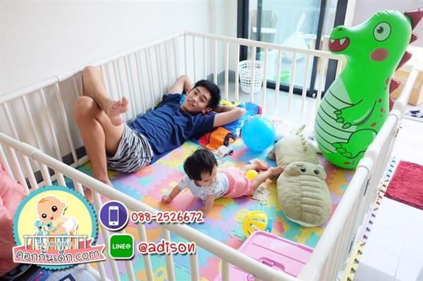 คอกกั้นเด็ก ที่กั้นเด็ก รั้วกั้นเด็ก PVC แข็งแรงทนทาน มีของพร้อมส่ง  จัดส่งทั่วประเทศ รูปที่ 5