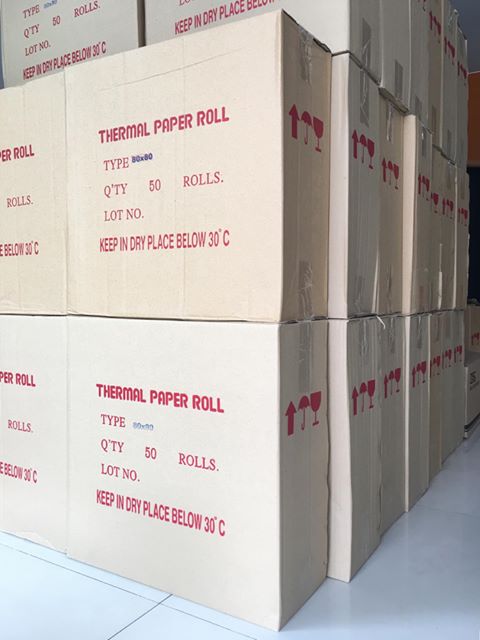 กระดาษม้วนชนิดเทอร์มอล 5 ปี ขนาด 80x50 สำหรับเครื่องพิมพ์ใบเสร็จ เครื่องคิดเงิน เครื่องคิดเลข เครื่องพิมพ์ตั๋ว เครื่องออกบิล เครื่องบัตรคิว กระดาษความร้อน สำหรับพิมพ์ใบเสร็จ ขนาด 80 mm x 50 mm กระดาษความร้อนขนาด 80 mm X 50 mm -กระดาษหนา 58g รูปที่ 4