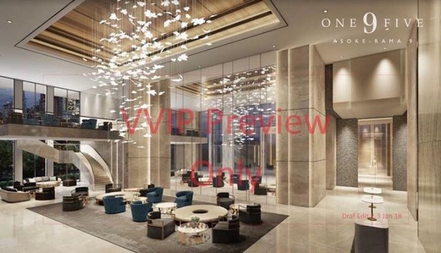 ขายดาวน์ one9five 200 m จาก MRT พระราม 9 ใกล้แหล่งงาน New CBD รูปที่ 1