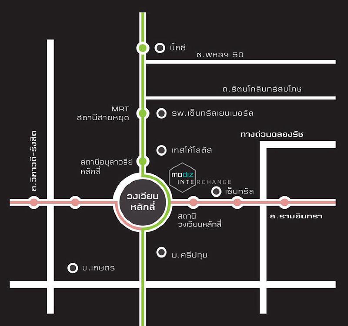 5282 modiz interchange ให้เช่าคอนโด โมดิช อินเตอร์เชนจ์ บางเขน ใกล้วงเวียนหลักสี่ รูปที่ 1