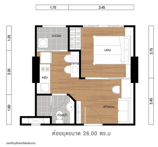 NC409 ขาย คอนโด ลุมพินี พาร์ค รัตนาธิเบศร์-งามวงศ์วาน 26 ตรม 1 นอน ชั้น 27 วิวสวย เฟอร์ครบ รูปที่ 1