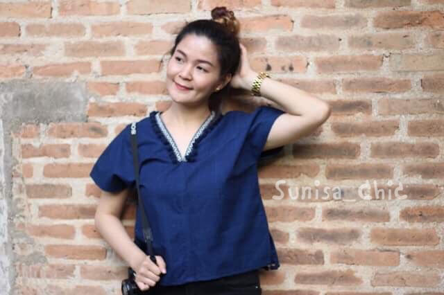 จำหน่ายเสื้อผ้าพื้นเมืองน่ารักๆ ทันสมัย เช่น เสื้อพื้นเมืองผ้าฝ้ายทอมือ  เสื้อลายไทยผ้าฝ้ายชินมัย รูปที่ 7