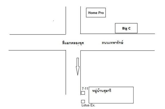 008 ให้เช่าทาวน์เฮ้าส์ หมู่บ้านสุธาวี   ห้องนอน 3 ห้องน้ำ 2 รูปที่ 1