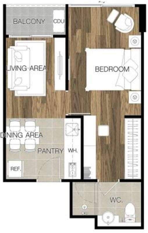 ขายคอนโด Chateau In Town Ratchada 10 (ชาโตว์ อินทาวน์ รัชดา 10) 35 ตรม. 3.39 ล้าน รูปที่ 1