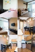 For Rent Chewathai Rajchaprarop ระเบียงห้องรับแขกหันทิศใต้ ห้องนอนใหญ่ และเล็ก วิวตึกใบหยก 