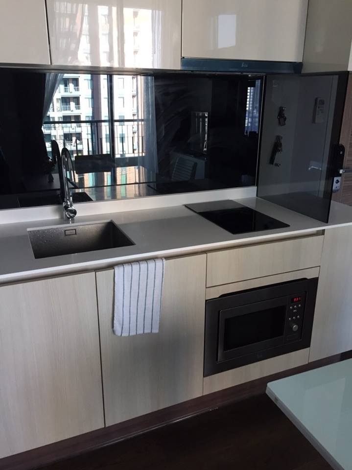 Condo for rent at Q Asoke.  1-bedroom 38 SQM., 11st floor fully furnished, west side รูปที่ 1