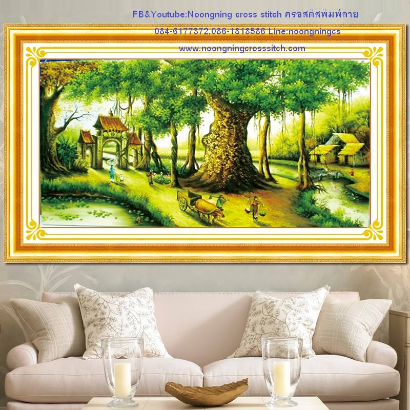 ร้าน noogningcrosstitch ครอสติสพิมพ์ลาย จำหน่ายชุดปักครอสติส ครอสติสคริสตรัล DiamondPainting DIYง่ายๆ760 รูปที่ 1