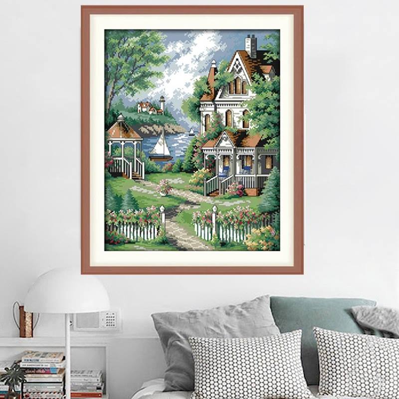 ร้าน noogningcrosstitch ครอสติสพิมพ์ลาย จำหน่ายชุดปักครอสติส ครอสติสคริสตรัล DiamondPainting DIYง่ายๆ704 รูปที่ 1