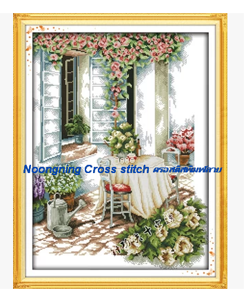 ร้าน noogningcrosstitch ครอสติสพิมพ์ลาย จำหน่ายชุดปักครอสติส ครอสติสคริสตรัล DiamondPainting DIYง่ายๆ732 รูปที่ 1