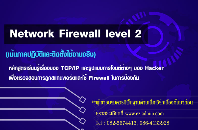 หลักสูตร Network Firewall Level 2 (เน้นภาคปฏิบัติและติดตั้งใช้งานจริง) รูปที่ 1