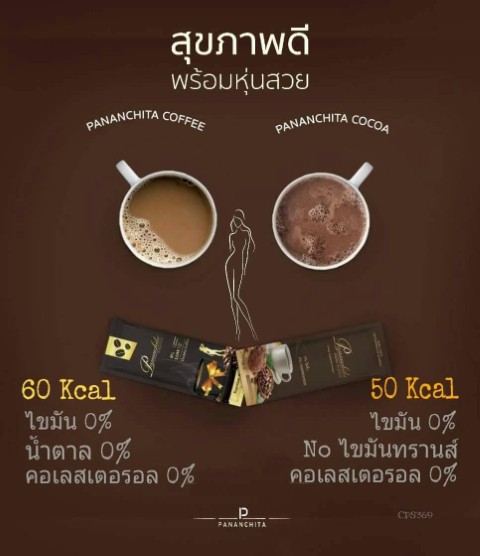 Pananchita กาแฟและโกโก้ ไม่ต้องอด ก็ลดได้จริง 0ไขมัน  0คอเลสเตอรอล  รูปที่ 1