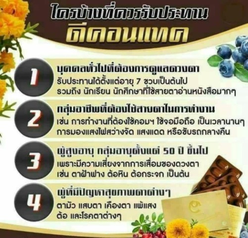 อาหารเสริมเพื่อดวงตา ดีคอนแทค D contact ปัญหาตามัว เห็นภาพพร่า มองไม่ชัด  แก้ไขได้จริง รูปที่ 4