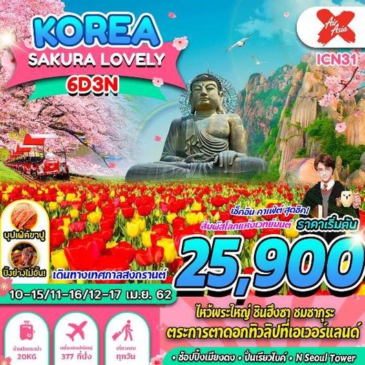 ทัวร์เกาหลี บินดึก กลับดึก (6D3N)   เริ่มเพียง 25,900 บาท รูปที่ 1