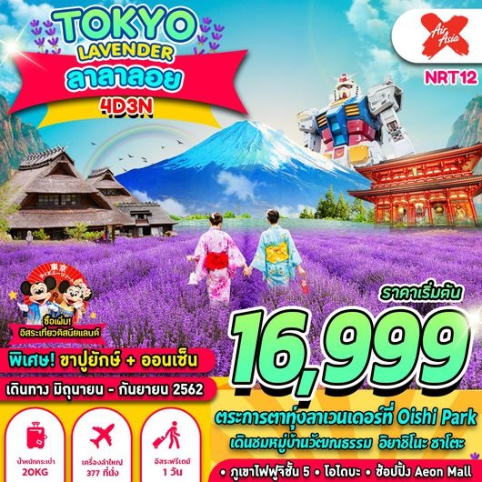 ทัวร์ญี่ปุ่น TOKYO FUJI LAVENDER (4D3N)  เริ่มเพียง 16,999 บ. รูปที่ 1