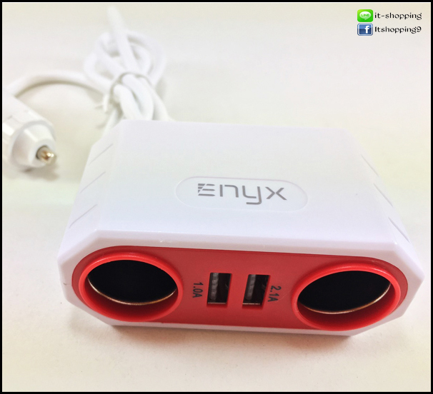 ตัวเพิ่มช่องจุดบุหรี่และที่ชาร์จในรถ 2 ช่องUSB รูปที่ 4