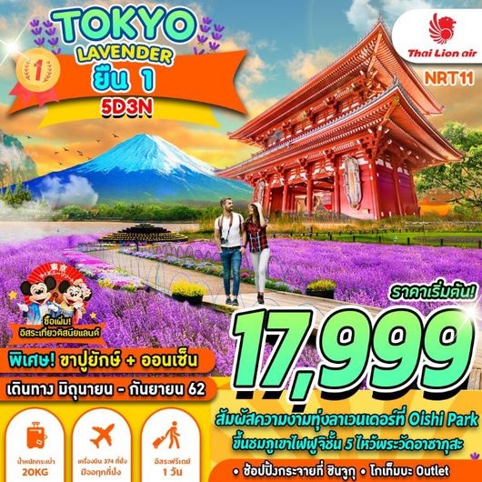 ทัวร์ TOKYO FUJI LAVENDER 5D3N  เริ่มเพียง 17,999 บ. รูปที่ 1