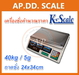 รูปย่อ เครื่องชั่งดิจิตอล แบบคำนวณราคา พิกัด 40kg ยี่ห้อ K-SCALE ราคาพิเศษ รูปที่1