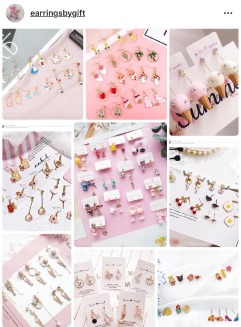 จำหน่ายต่างหูแฟชั่น ต่างหูสไตล์เกาหลี น้ำหนักเบา ราคาถูก มีให้เลือกกว่า 100  แบบ รูปที่ 7