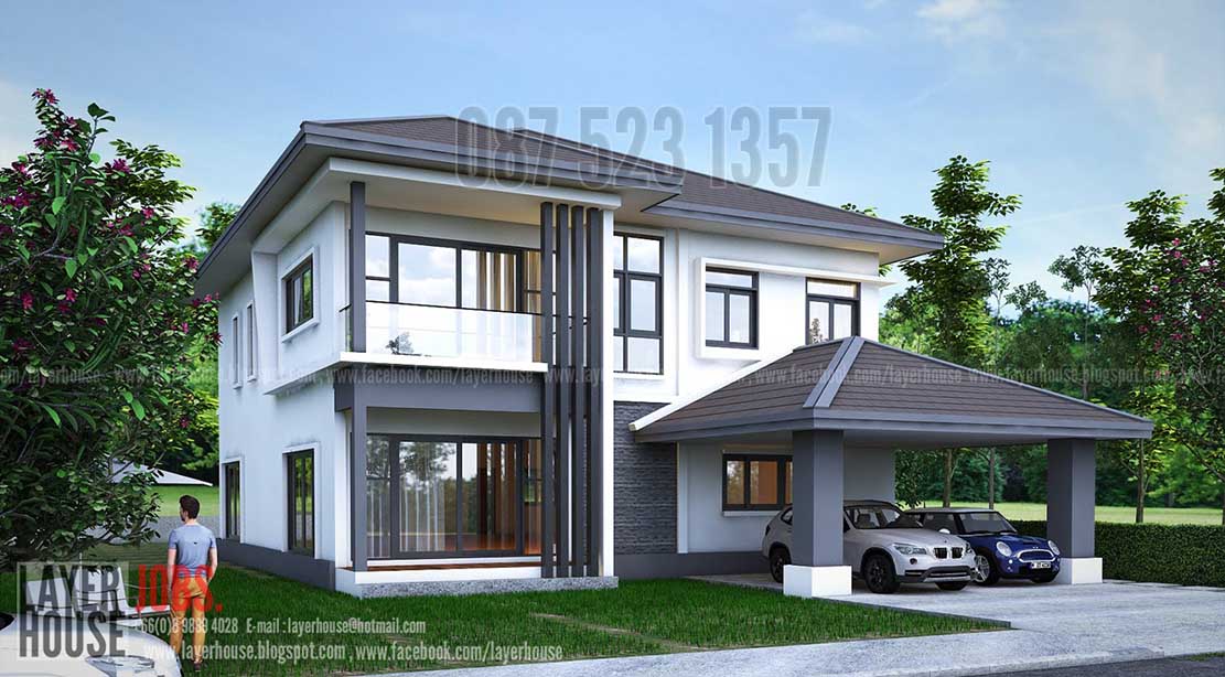ขายแบบบ้านสำเร็จรูป รับออกแบบบ้าน เขียนแบบบ้าน โดยLayerhouse รูปที่ 4