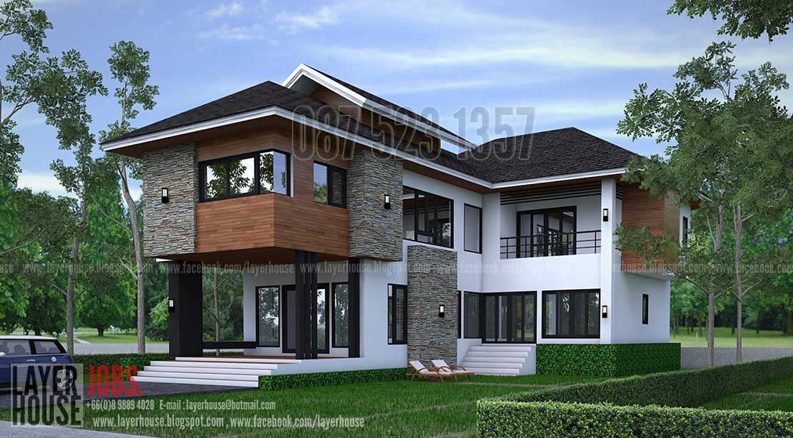 ขายแบบบ้านสำเร็จรูป รับออกแบบบ้าน เขียนแบบบ้าน โดยLayerhouse รูปที่ 1