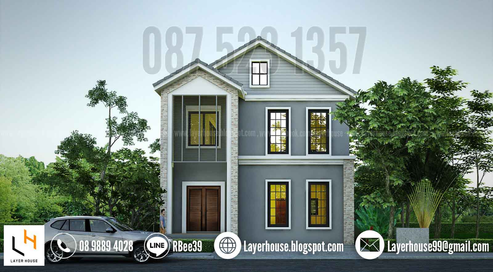 ขายแบบบ้านสำเร็จรูป รับออกแบบบ้าน เขียนแบบบ้าน โดยLayerhouse รูปที่ 7