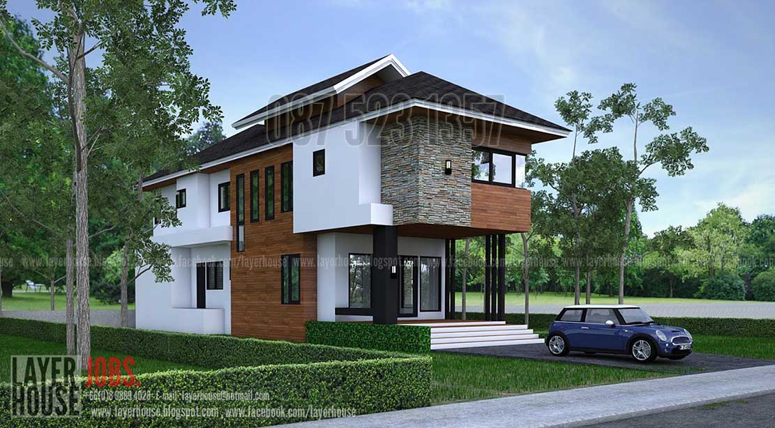 ขายแบบบ้านสำเร็จรูป รับออกแบบบ้าน เขียนแบบบ้าน โดยLayerhouse รูปที่ 3