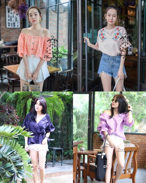 ขายส่ง เสื้อผ้าแฟชั่น เสื้อเรย่อน ชุดเดรส เสื้อกล้าม สายเดี่ยว จั๊มสูท ชุดเซท  กางเกงยีนส์  รูปที่ 3