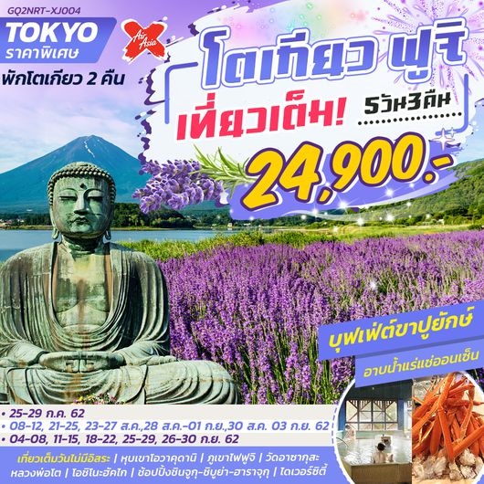 ทัวร์ญี่ปุ่น TOKYO FUJI เที่ยวเต็ม 5 วัน 3 คืน  เริ่มเพียง 24,900 บ. รูปที่ 1