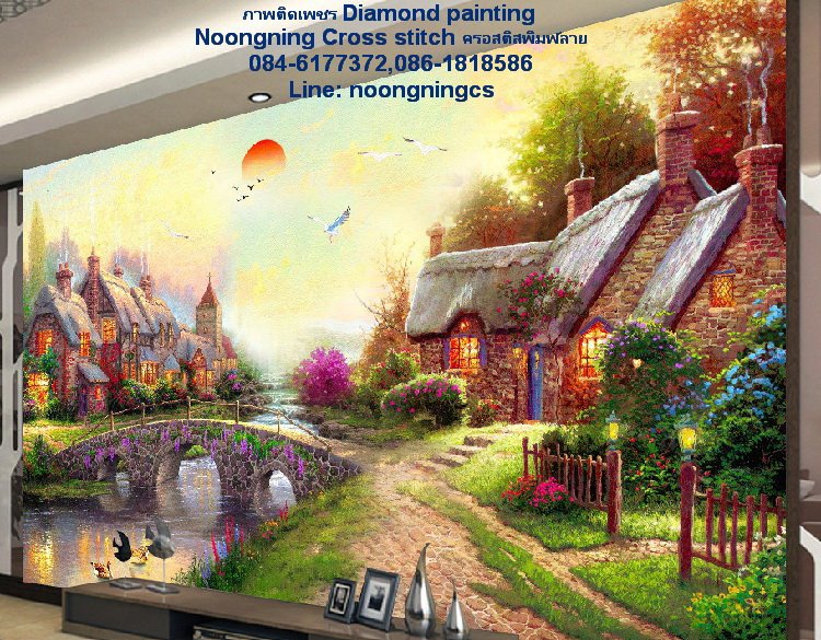 ร้าน noogningcrosstitch ครอสติสพิมพ์ลาย จำหน่ายชุดปักครอสติส ครอสติสคริสตรัล DiamondPainting DIYง่ายๆ381 รูปที่ 1