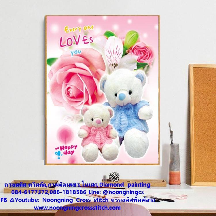 ร้าน noogningcrosstitch ครอสติสพิมพ์ลาย จำหน่ายชุดปักครอสติส ครอสติสคริสตรัล DiamondPainting DIYง่ายๆ583 รูปที่ 1