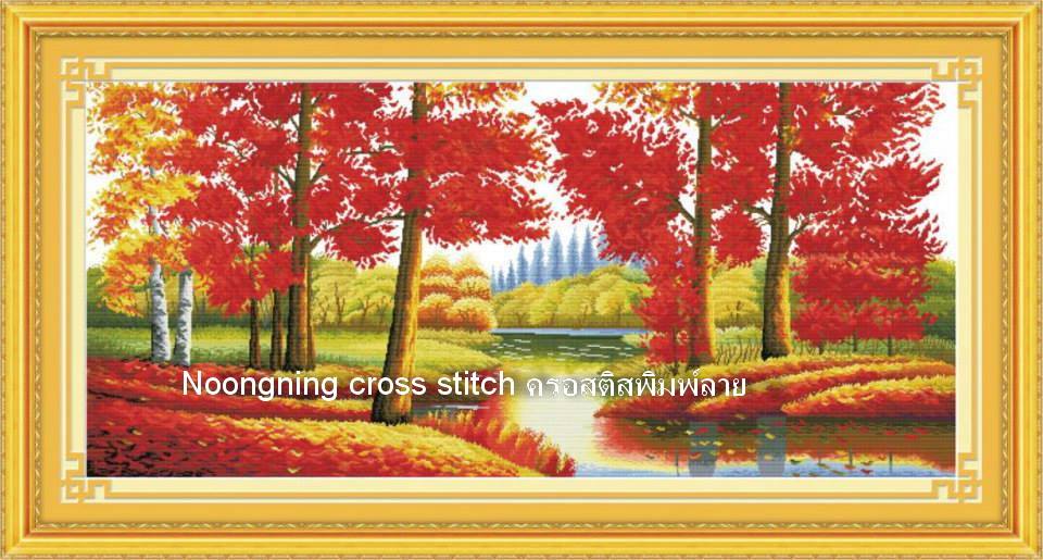 ร้าน noogningcrosstitch ครอสติสพิมพ์ลาย จำหน่ายชุดปักครอสติส ครอสติสคริสตรัล DiamondPainting DIYง่ายๆ732 รูปที่ 1