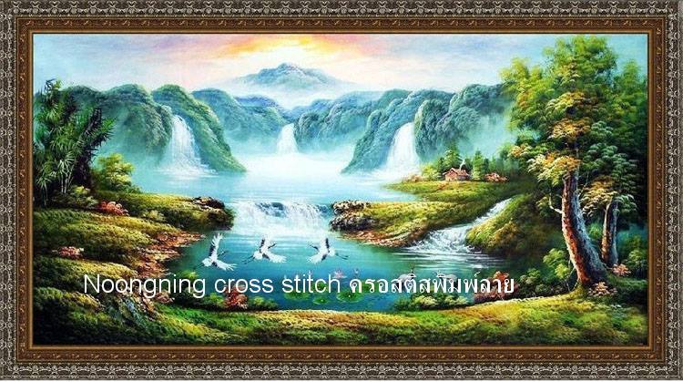 ร้าน noogningcrosstitch ครอสติสพิมพ์ลาย จำหน่ายชุดปักครอสติส ครอสติสคริสตรัล DiamondPainting DIYง่ายๆ703 รูปที่ 1