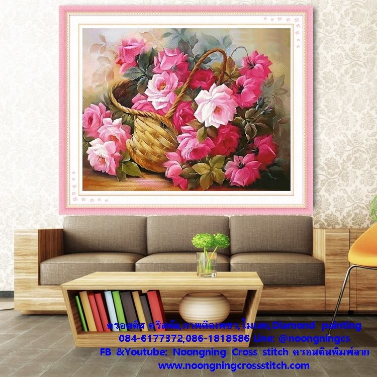 ร้าน noogningcrosstitch ครอสติสพิมพ์ลาย จำหน่ายชุดปักครอสติส ครอสติสคริสตรัล DiamondPainting DIYง่ายๆ661 รูปที่ 1