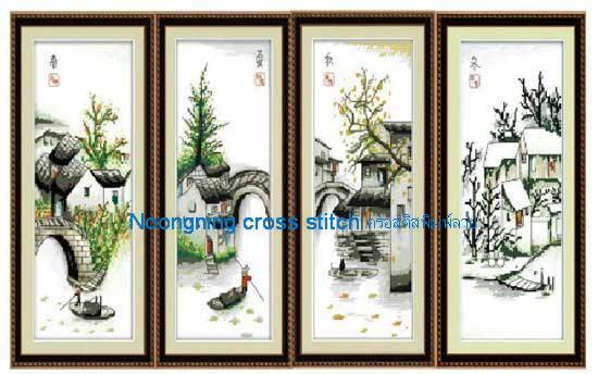 ร้าน noogningcrosstitch ครอสติสพิมพ์ลาย จำหน่ายชุดปักครอสติส ครอสติสคริสตรัล DiamondPainting DIYง่ายๆ760 รูปที่ 1