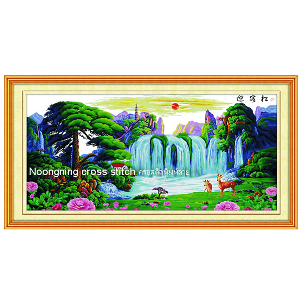 ร้าน noogningcrosstitch ครอสติสพิมพ์ลาย จำหน่ายชุดปักครอสติส ครอสติสคริสตรัล DiamondPainting DIYง่ายๆ758 รูปที่ 1